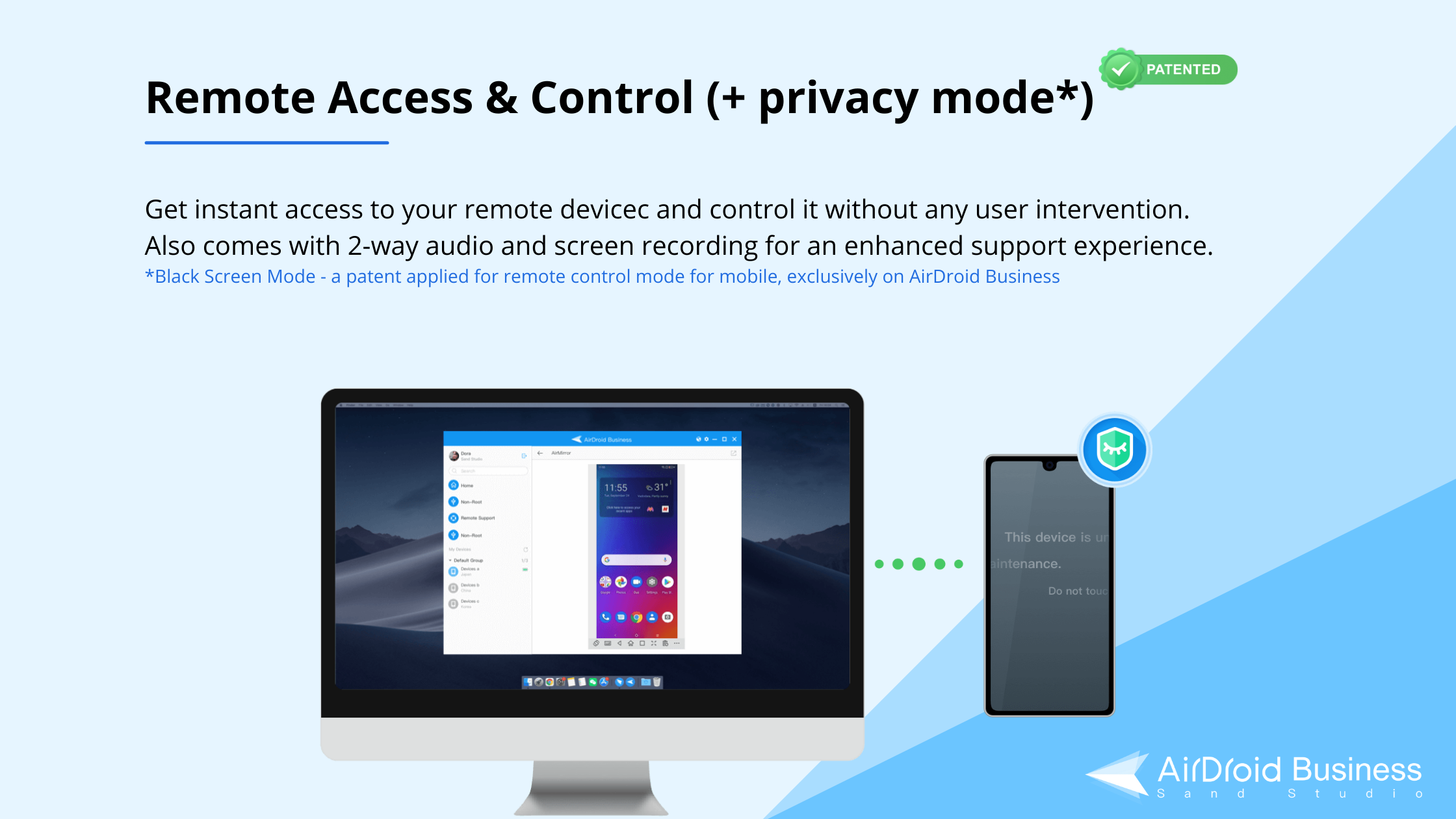 screenshot of AirDroid Business